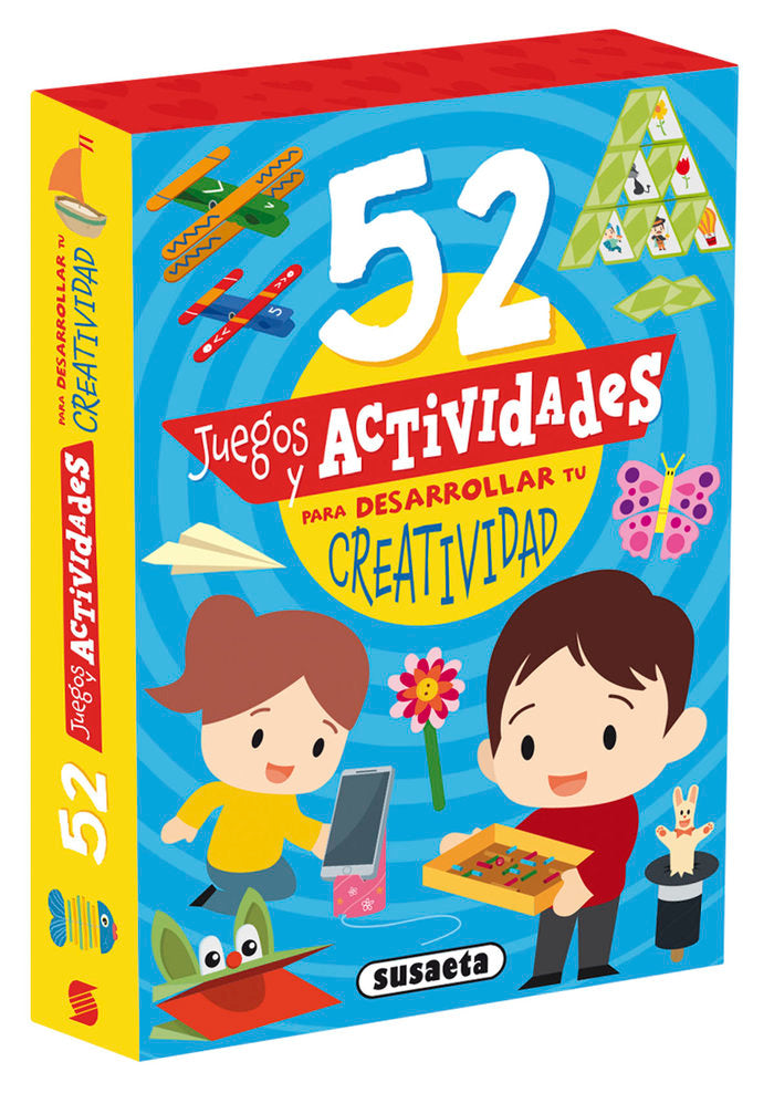 52 JUEGOS Y ACTIVIDADES PARA DESARROLLAR TU CREATIVIDAD, de EDICIONES, SUSAETA | portada del libro