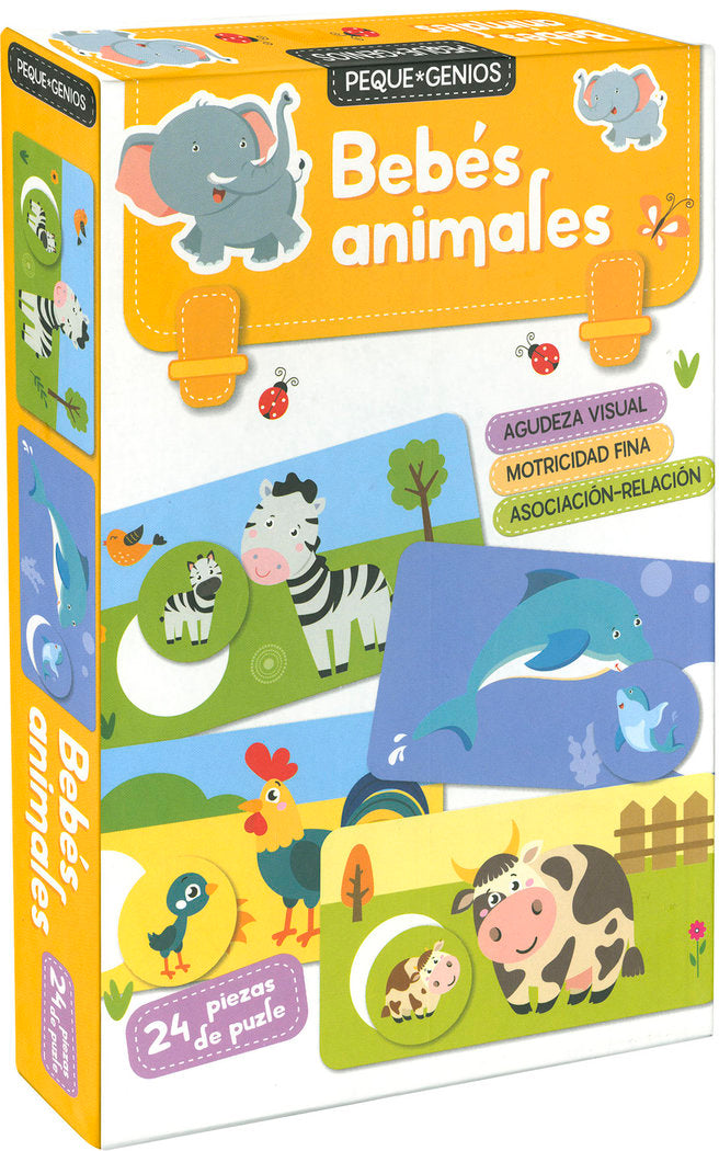 BEBES ANIMALES PEQUE-GENIOS, de SUSAETA, EQUIPO | portada del libro