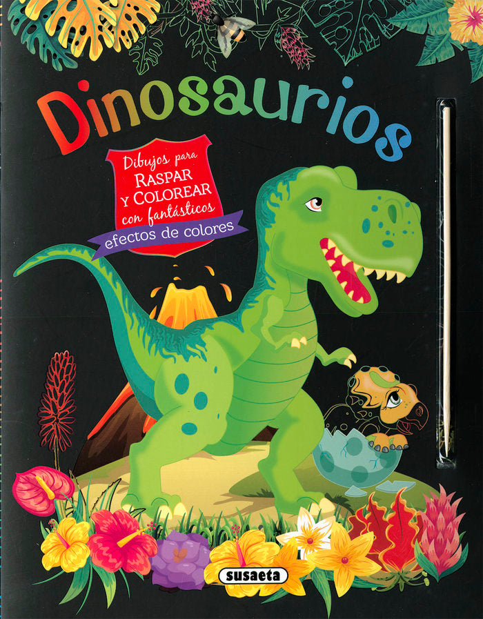 DINOSAURIOS. DIBUJOS PARA RASPAR Y COLOREAR, de EDICIONES, SUSAETA | portada del libro