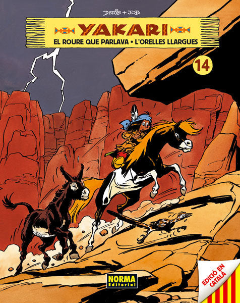 Yakari 14, El roure que parlava , y Yakari i l'Orelles llargues, de JOB#DERIB | portada del libro