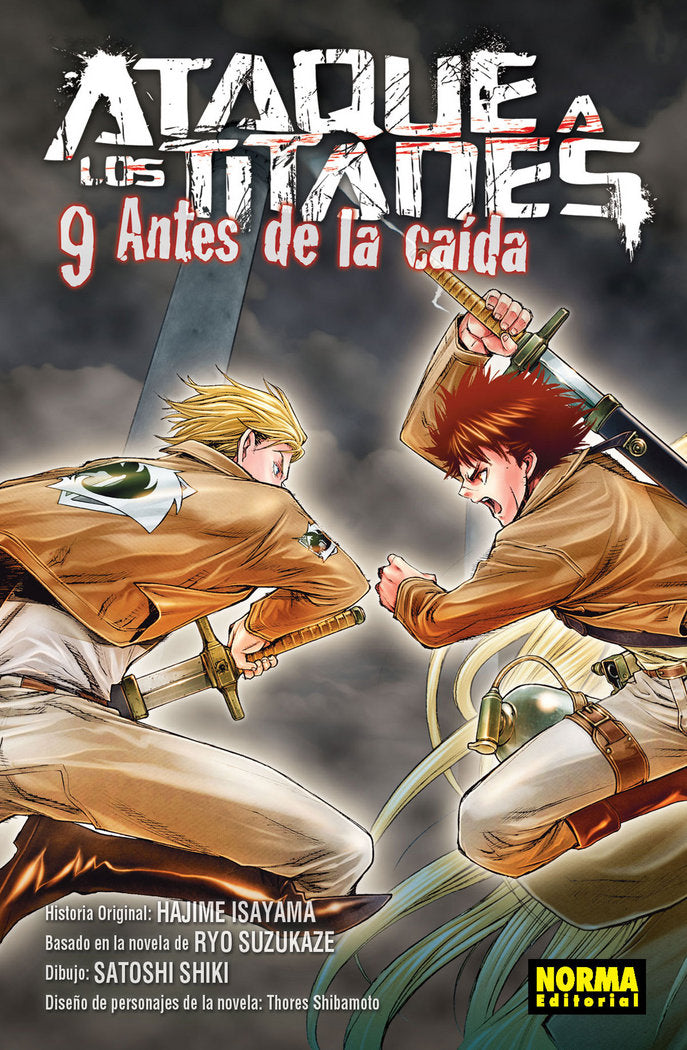 Ataque a los titanes: antes de la caída 9, de Isayama | portada del libro