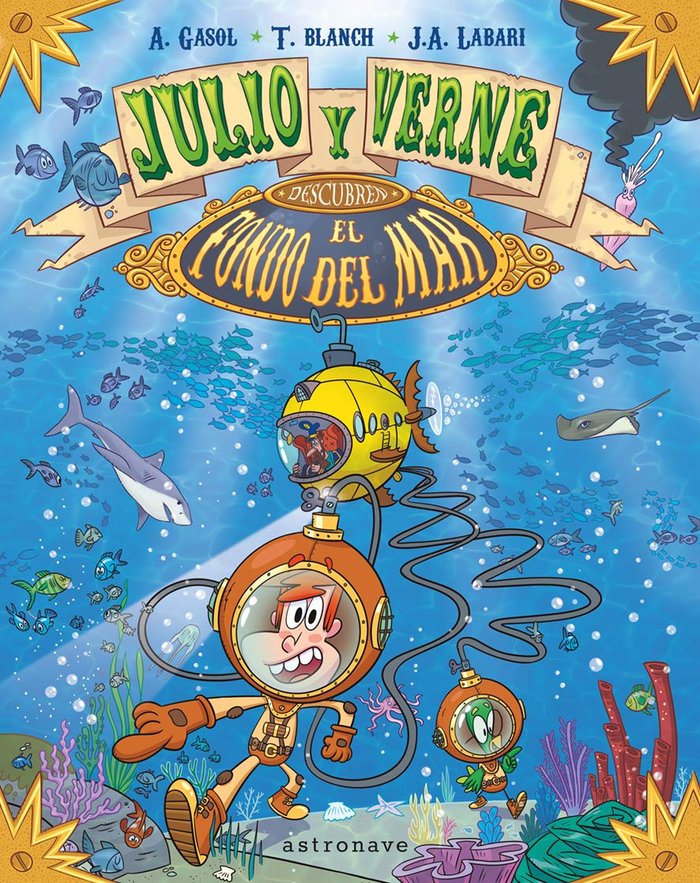 Julio y Verne descubren el fondo del mar, de Gasol, Anna | portada del libro