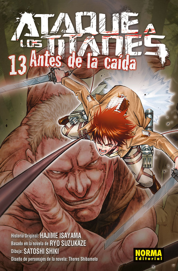 Ataque a los titanes. Antes de la caída 13, de Isayama | portada del libro