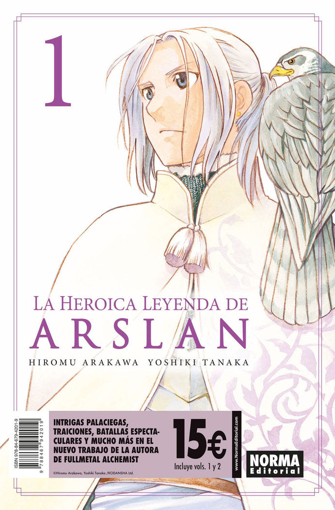 PACK DE INICIACION LA HEROICA LEYENDA DE ARSLAN 1+2, de MIURA | portada del libro