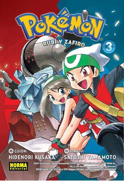 POKEMON 11 RUBI Y ZAFIRO 3, de HIDENORI KUSAKA | portada del libro