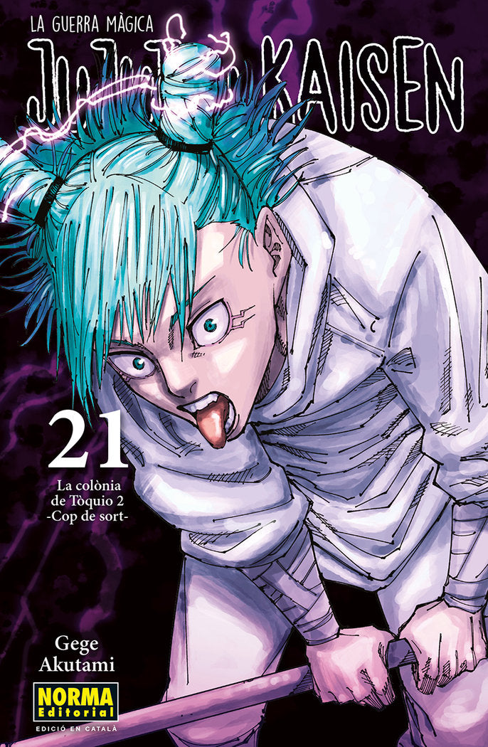 JUJUTSU KAISEN 21 CATALA, de AKUTAMI | portada del libro