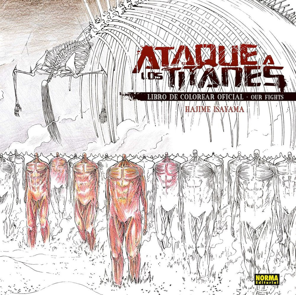 ATAQUE A LOS TITANES. LIBRO DE COLOREAR OFICIAL 01, de ISAYAMA, HAJIME | portada del libro