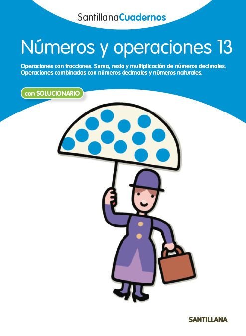 NÚMEROS Y OPERACIONES 13 SANTILLANA CUADERNOS, de Varios autores | portada del libro
