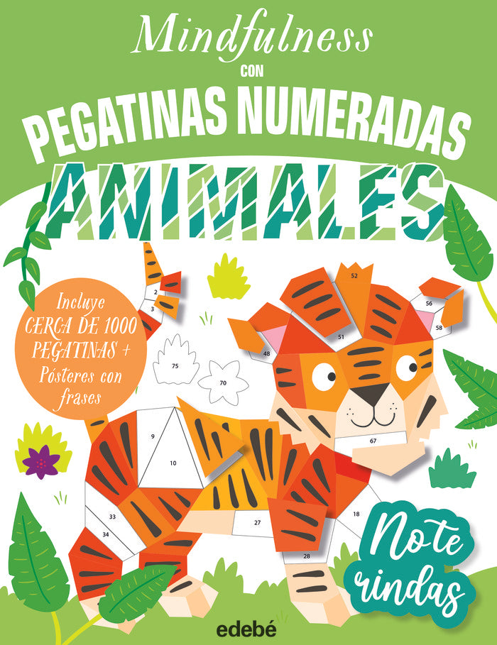 MINDFULNESS con pegatinas numeradas: ANIMALES, de VARIOS AUTORES | portada del libro
