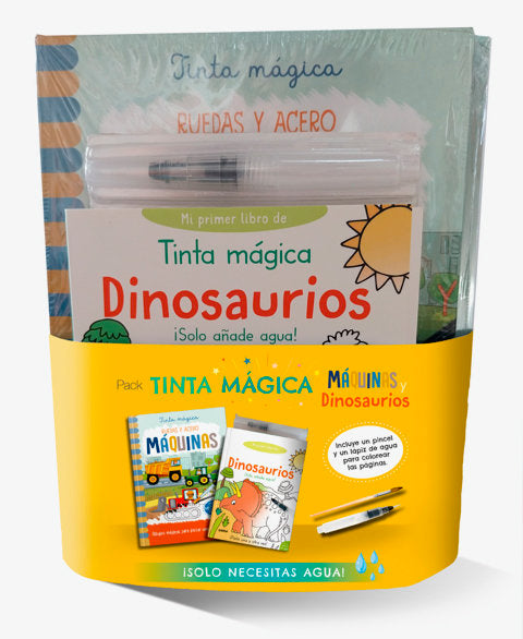 PACK TINTA MAGICA MAQUINAS Y DINOSAURIOS, de VARIOS AUTORES | portada del libro