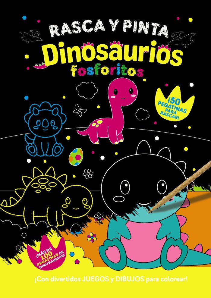 RASCA Y PINTA DINOSAURIOS FOSFORITOS, de VARIOS AUTORES | portada del libro