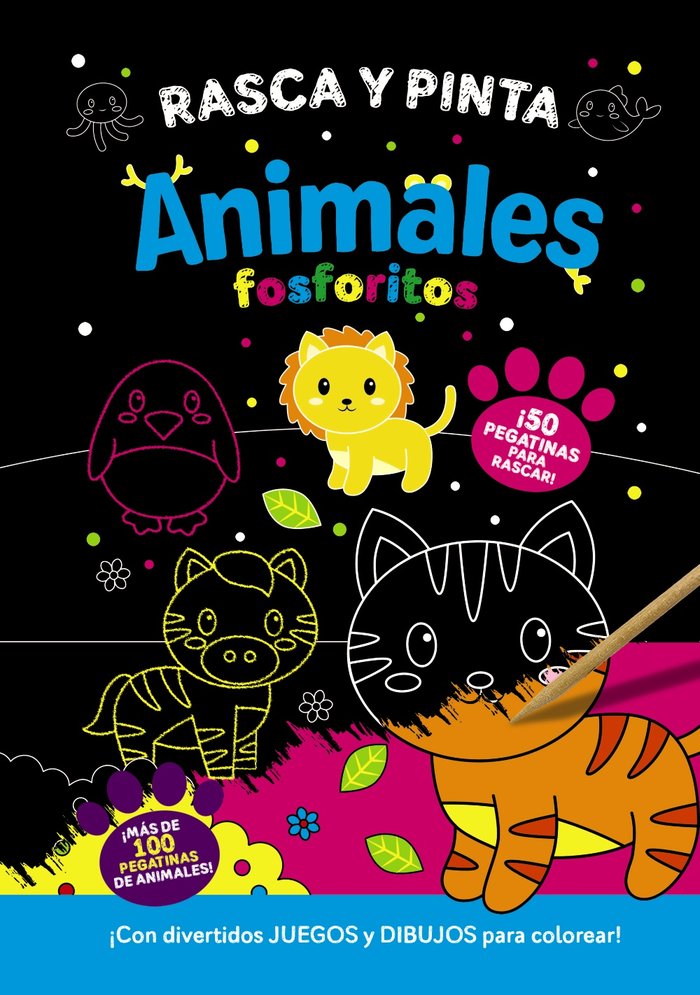 RASCA Y PINTA ANIMALES FOSFORITOS, de VARIOS AUTORES | portada del libro