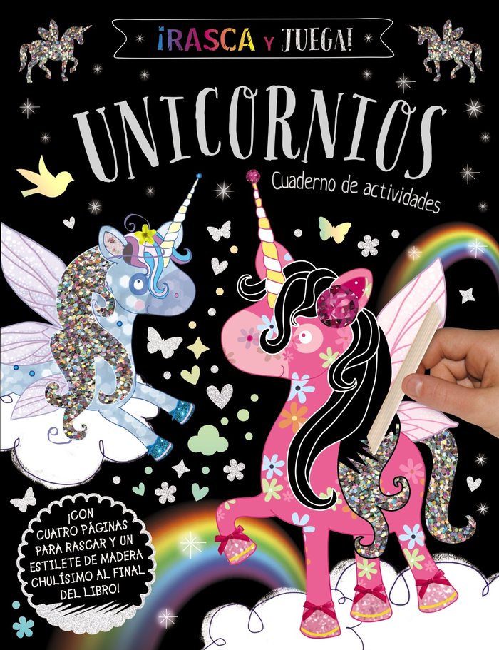 RASCA Y JUEGA. UNICORNIOS - CUADERNO DE ACTIVIDADES, de VARIOS AUTORES | portada del libro