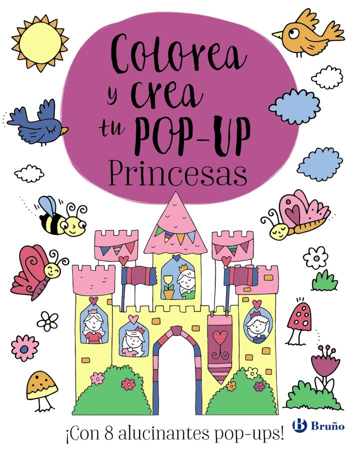 COLOREA Y CREA TU POP UP PRINCESAS, de AA.VV. | portada del libro