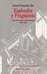 Esplendor y fragmento, de Fernández Alba | portada del libro