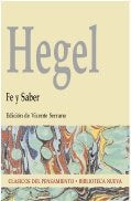 Fe y saber, de Georg Wilhelm Friedrich Hegel | portada del libro