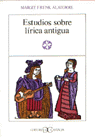 Estudios sobre lírica antigua ., de Varios autores | portada del libro