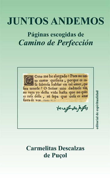 Juntos andemos, de Carmelitas Descalzas de Puçol | portada del libro