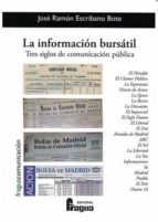 La información bursátil. Tres siglos de comunicación pública, de JOSE RAMON ESCRIBANO BOTE | portada del libro