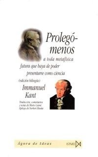 Prolegómenos a toda metafísica futura que haya de poder presentarse como ciencia, de Kant, Immanuel | portada del libro