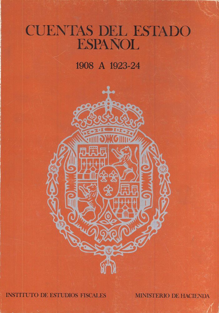 Cuentas del estado español 1908 a 1923-24 | portada del libro