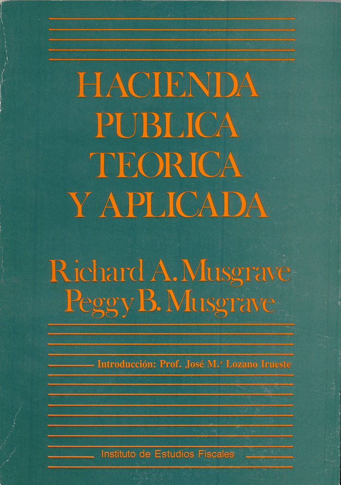 Hacienda pública teorica y aplicada, de A. Musgrave, Richard | portada del libro