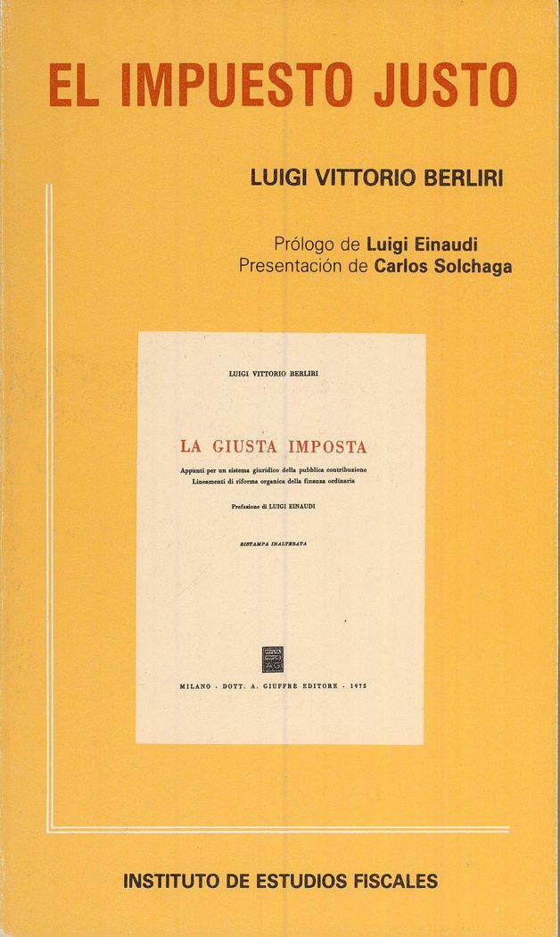El impuesto justo, de Vittorio Berliri, Luigi | portada del libro