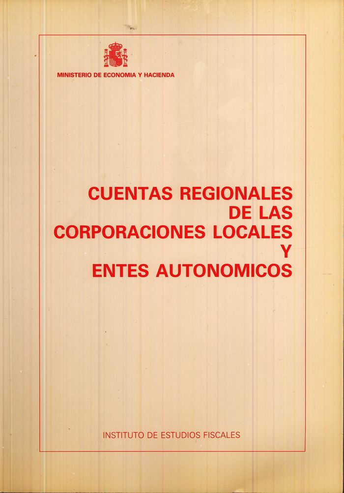 Cuentas regionales de las corporaciones locales y entes autonómicos, de Díaz García, Ramón | portada del libro