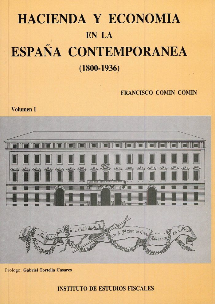 Hacienda y economía en la España contemporánea (1800-1936), de Comín Comín | portada del libro