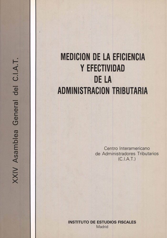 Medición de la eficiencia y efectividad de la administración tributaria | portada del libro