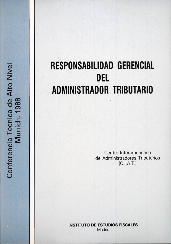 Responsabilidad gerencial del administrador tributario | portada del libro
