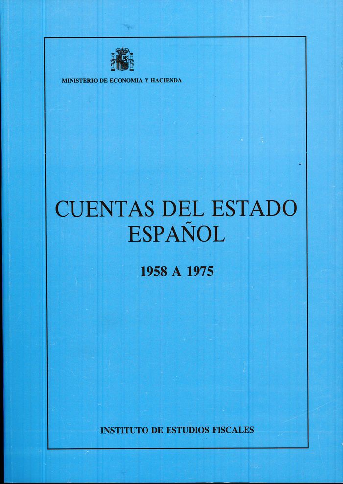 Cuentas del estado español 1958 a 1975 | portada del libro