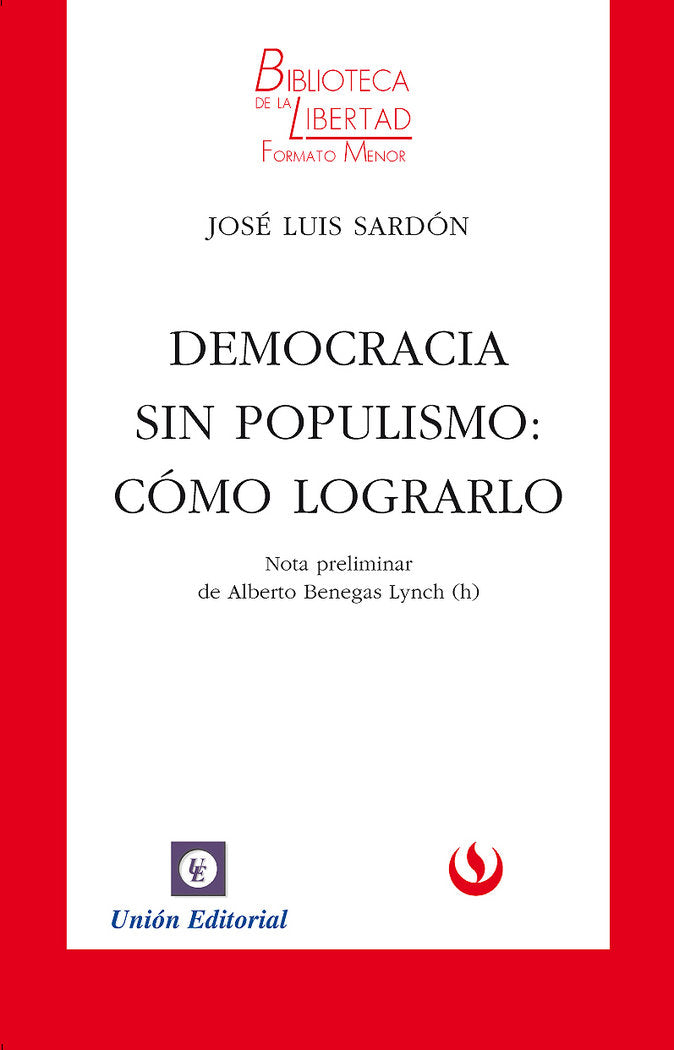 Democracia sin populismo, de Sardón (peruano), José Luis | portada del libro