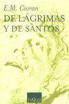 De lágrimas y de santos, de Cioran | portada del libro