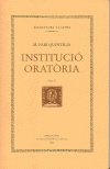 Institució oratòria, vol. V (llibre VI), de Quintilià | portada del libro