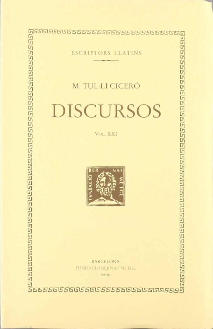 Discursos, vol. XXI: Filípiques (III-IX), de Ciceró | portada del libro