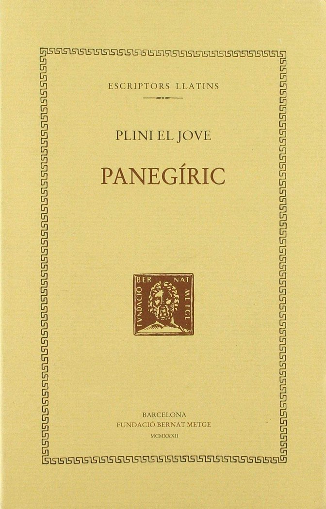 Panegíric, de Plini el Jove | portada del libro
