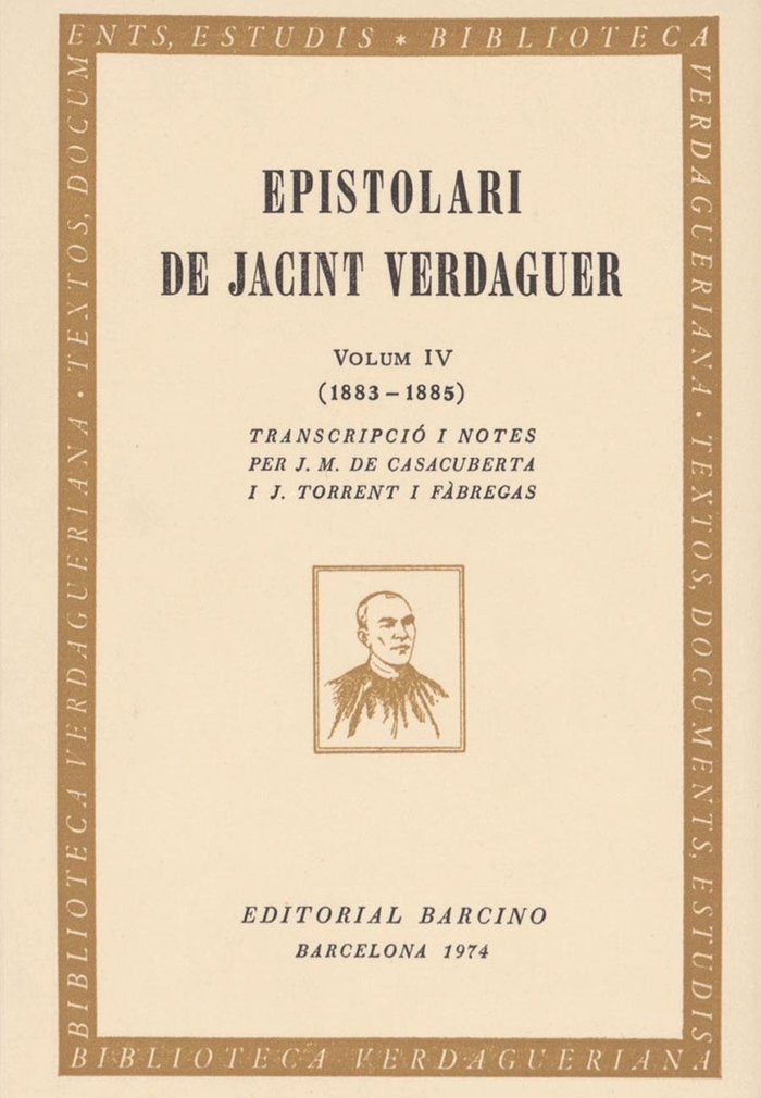 Epistolari de Jacint Verdaguer. (Tomo 4) | portada del libro