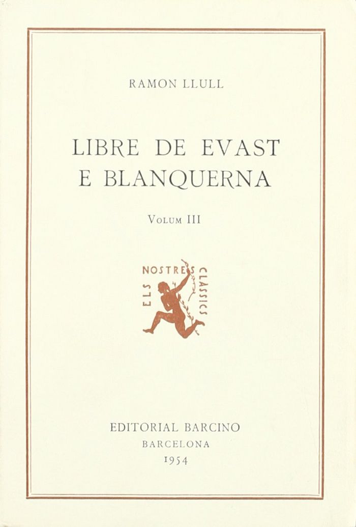 Llibre de evast e blanquerna. (T.3), de Ramon Llull | portada del libro