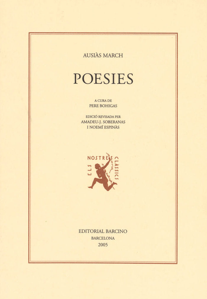 POESIES Ausiàs March - NOVA EDICIO- | portada del libro