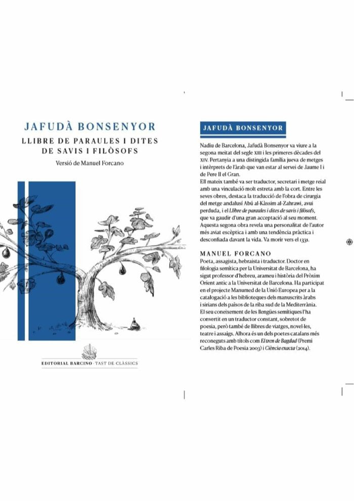 LLIBRE PARAULES I DITES SAVIS FILOS | portada del libro