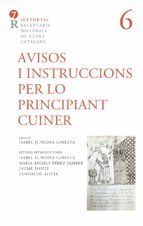AVISOS I INSTRUCCIONS PER LO PRINCIPIANT CUINER, de ANONIM | portada del libro