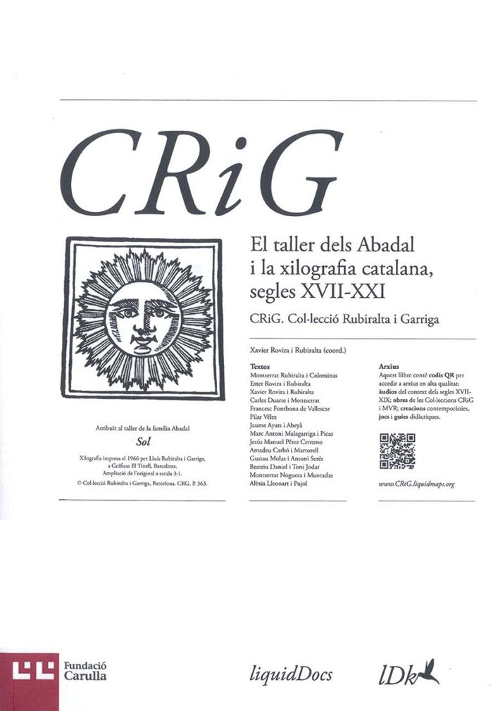 XILOGRAFIA CATALANA, SEGLES XVII-XIX | portada del libro