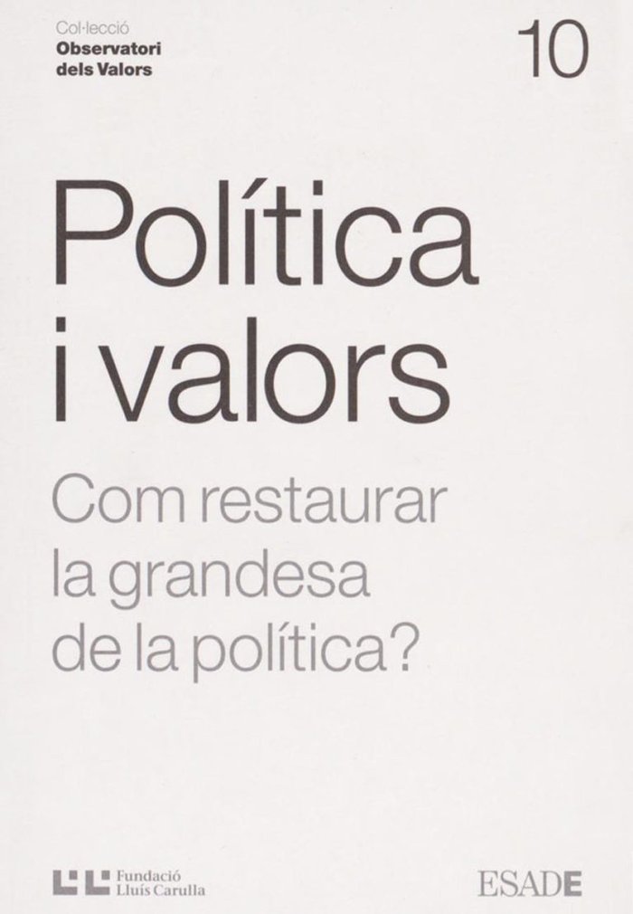 Pol¡tica i valors | portada del libro