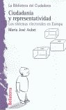 CIUDADANIA Y REPRESENTATIVIDAD, de AUBET | portada del libro