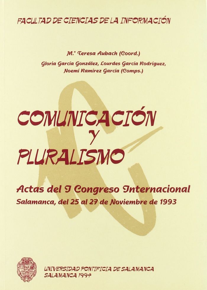 Comunicación y pluralismo, de Varios autores | portada del libro