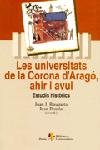 Les universitats de la corona d'Aragó, ahir i avui, de Autors | portada del libro