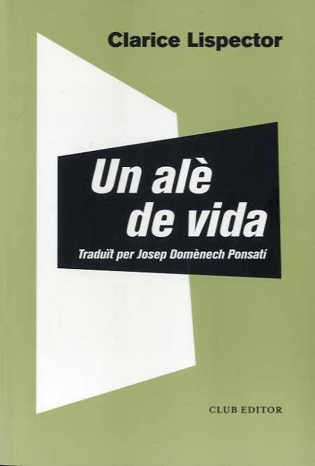 ALÈ DE VIDA, UN, de LISPECTOR | portada del libro
