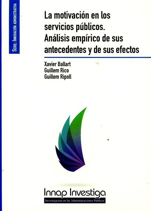 La motivación en los servicioas público., de Rico, Guillem | portada del libro