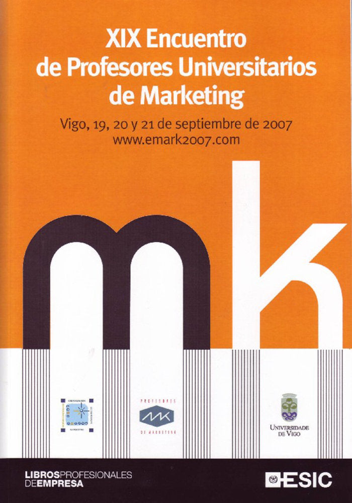 XIX Encuentro de Profesores Universitarios de Marketing AEMARK 2007 Vigo, de Varios autores | portada del libro